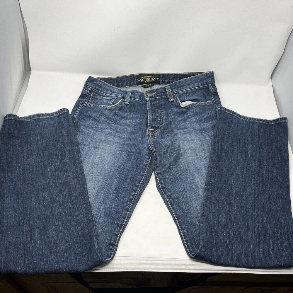 Lucky Brand Mens Jeans 31x30 Original 221 Slim Straight Blue Fade